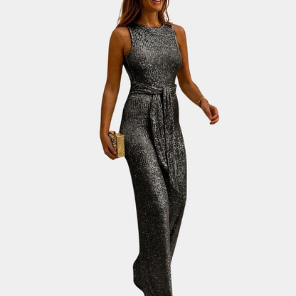 Elegant Glitter Evening Jumpsuit for Women, Formal Wear in Multiple Colors, Comfortable Fit, Glamorous Design for Weddings and Galas-6