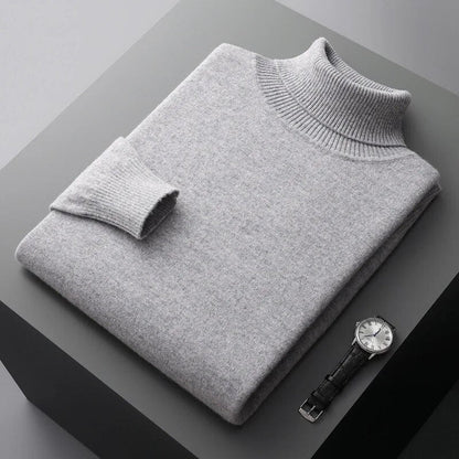 Soft Classic Men's Turtleneck Sweater - Cashmere, Warm Wear