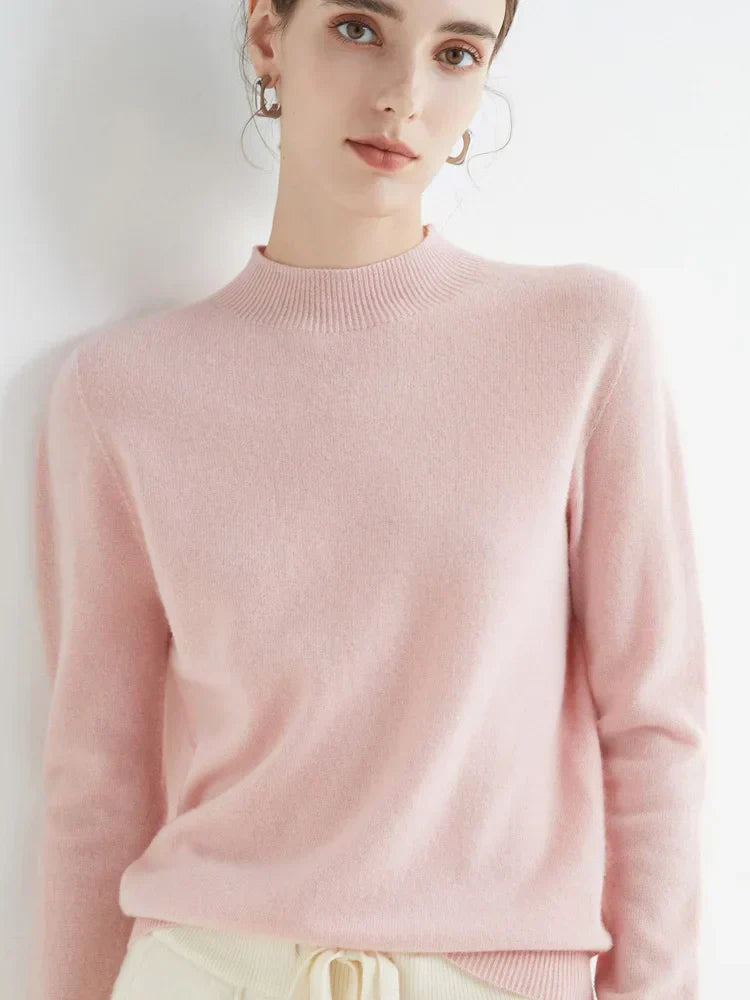 Soft Classic Women’s Pullover - Mock Neck, Wool, Work