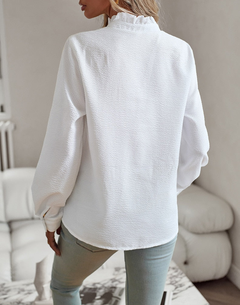 Airy Loose Fit Blouse for Women in Soft Breathable Fabric - Stylish Summer Top Available in Multiple Colors-4