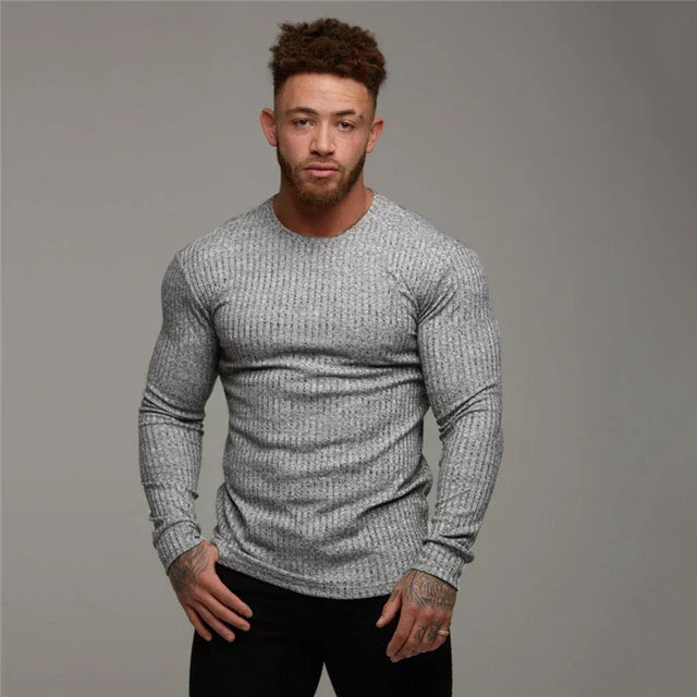 Soft Classic Men's Sweater - Fitted Ribbed Cashmere