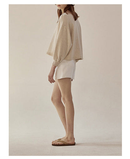 Oversized kvinders crewneck sweatshirt - boxy raglan, bomuld