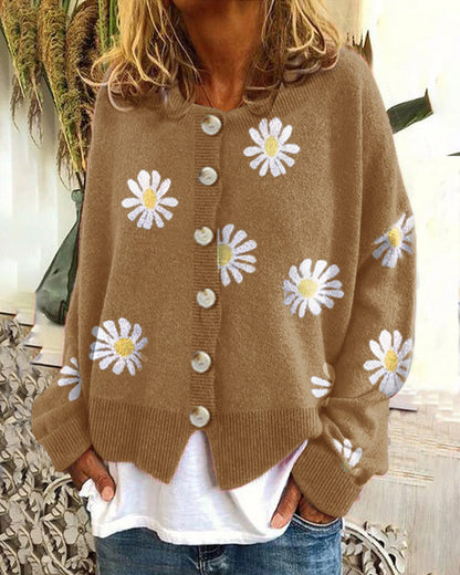 Weicher Damen-Cardigan – Lockerer Boxy-Schnitt, Strick, Für den Frühling