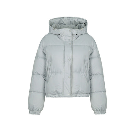 Lightweight Women Puffer Coat - Boxy Cotton Fill, Layering