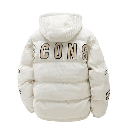 Insulating Men's Puffer Coat - Boxy Cut, Quilted, For Winter