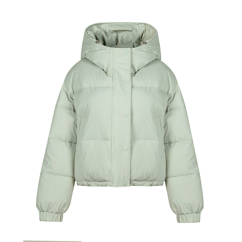 Lightweight Women Puffer Coat - Boxy Cotton Fill, Layering