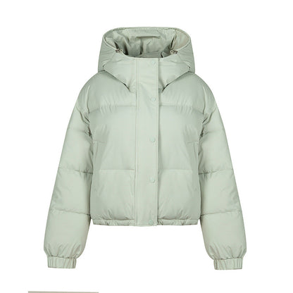Lightweight Women Puffer Coat - Boxy Cotton Fill, Layering