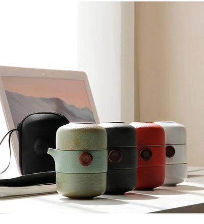 Porcelain Portable Travel Tea Set Kung Fu Teaware Handmade
