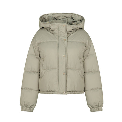 Lightweight Women Puffer Coat - Boxy Cotton Fill, Layering