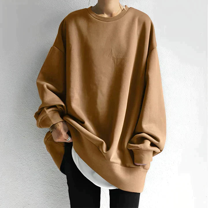 Oversized Cozy Womens Pullover - Relaxed Drop Shoulder Knit