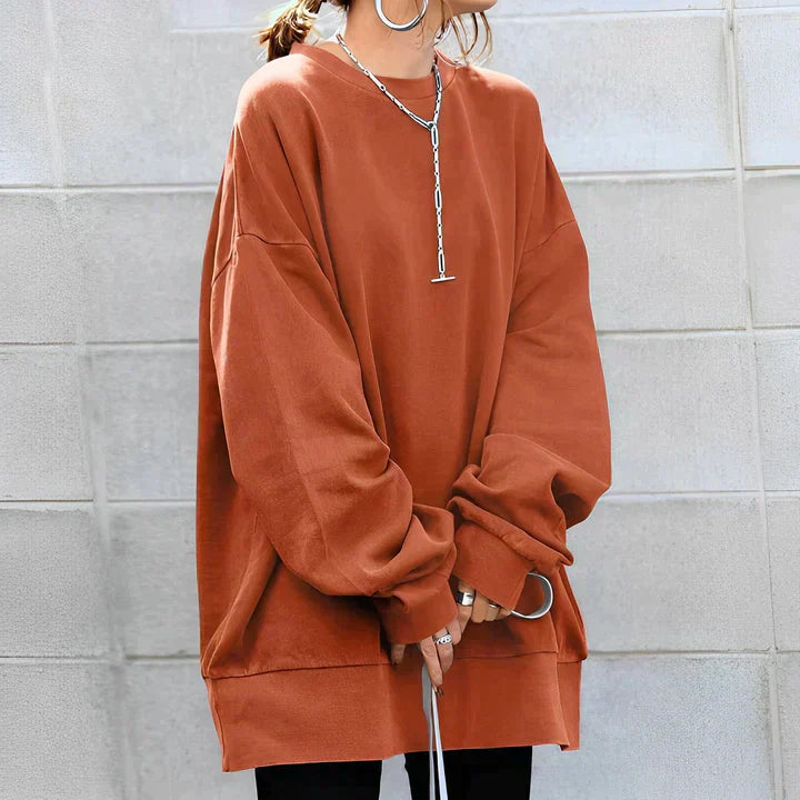 Oversized Cozy Womens Pullover - Relaxed Drop Shoulder Knit