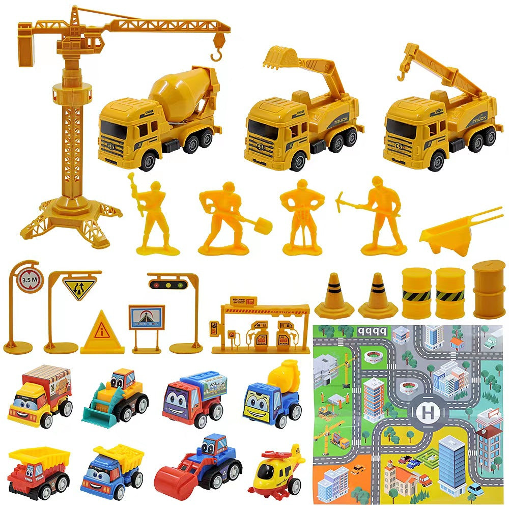 Calendario dell'Avvento Scatola di Giocattoli Auto Regalo di Natale per Bambini 24 Giorni