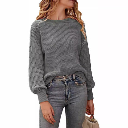 Warm Cozy Women's Chunky Knit Sweater - Relaxed Fit