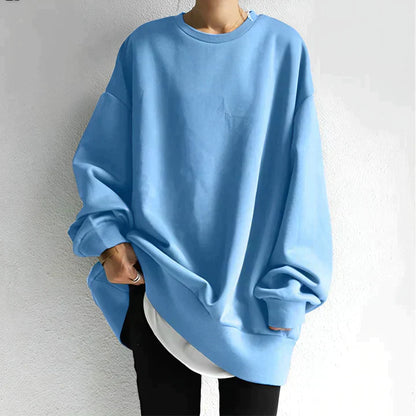 Oversized Cozy Womens Pullover - Relaxed Drop Shoulder Knit