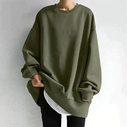 Oversized Cozy Womens Pullover - Relaxed Drop Shoulder Knit