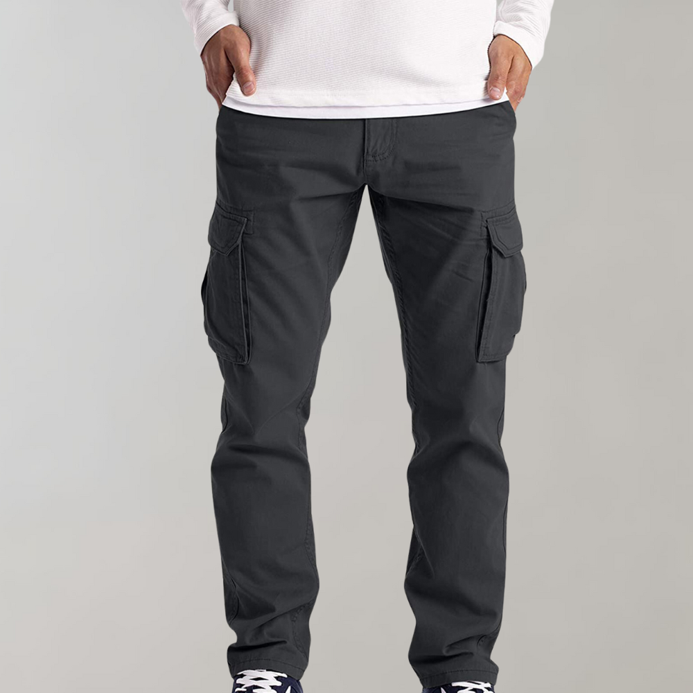 Variant image for Mens Black Cargo Pants with Spacious Pockets and Comfortable Fit for Everyday Wear-19