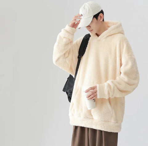 Sudadera con capucha Cozy Fluff: comodidad ultrasuave para el frío invernal