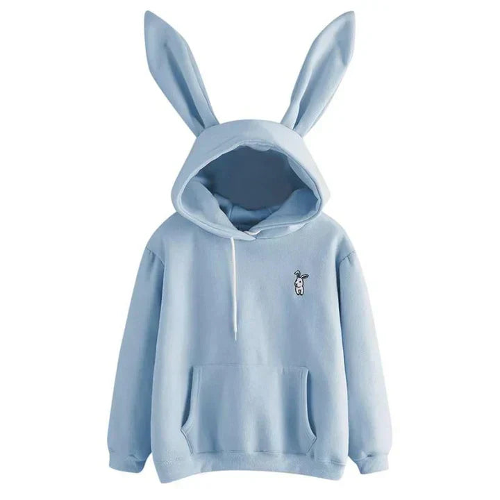 Oversized Cozy Women’s Rabbit Ear Hoodie - Fleece, Casual