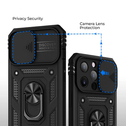 Magnetisk telefoncover robust ringfodstøtte Fall 2025