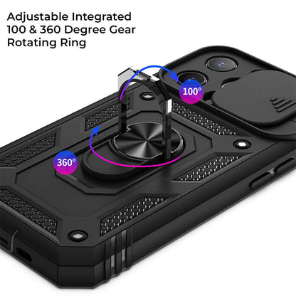 Magnetisk telefoncover robust ringfodstøtte Fall 2025