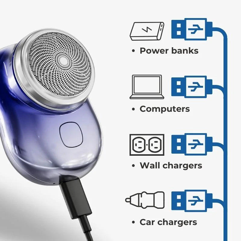 Elektrischer Reise-Rasierer USB Taschen-Mini-Trimmer Leichtgewicht