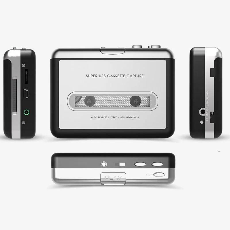 Kassette til USB-konverter bærbar bånddigitalisator MP3