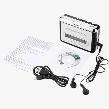 Kassette til USB-konverter bærbar bånddigitalisator MP3