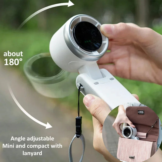 Portable Mini Fan, 180-Degree Folding Design, Battery Operated Hand Held Personal Fan with High-Speed Turbo Functionality 0