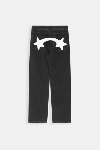 Y2K Print Jeans with Vibrant Designs, Relaxed Fit, Comfortable Denim for Trendy Style-2