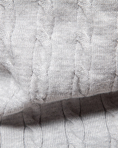 Soft Timeless Men's Cable Knit Sweater - Crewneck, Cotton