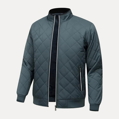 Lightweight Men's Quilted Jacket - Stand Collar, Insulated