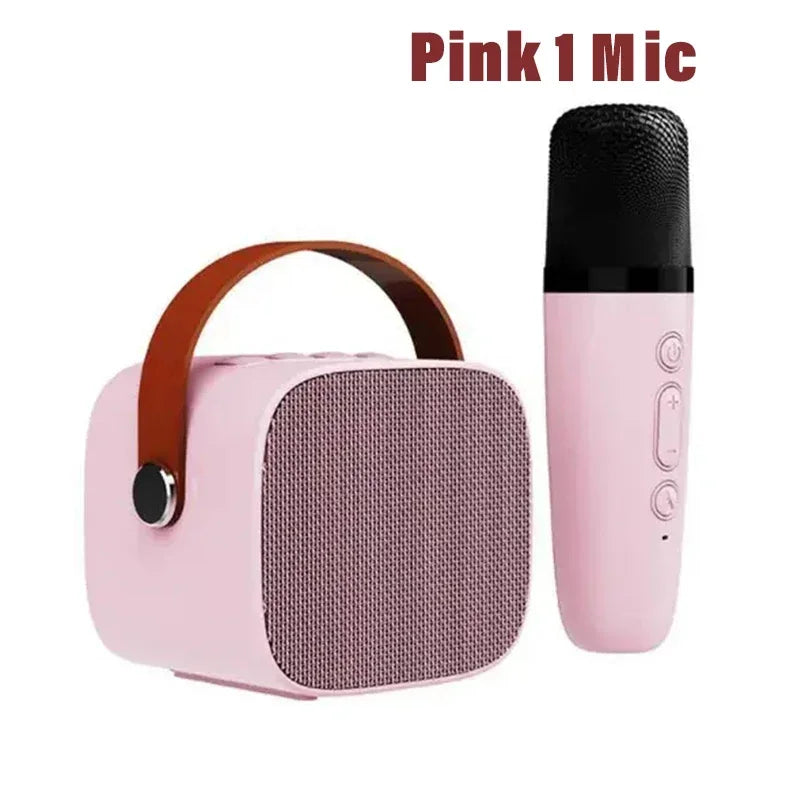 Karaoke Machine Portable Wireless Dual Microphones Bluetooth Speaker DSP System for Kids Party Gift TikTok Viral 2025