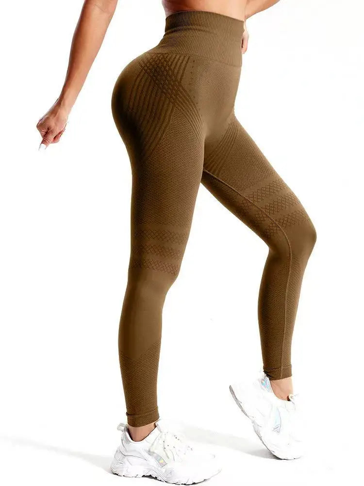 Compressive high-waist women's 3D leggings – seamless, butt-lifting, for gym & yoga