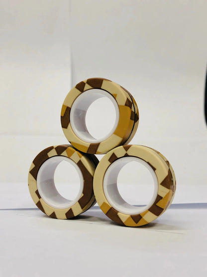 Magnetic Fidget Rings Set 3Pcs Stress Relief Spinner