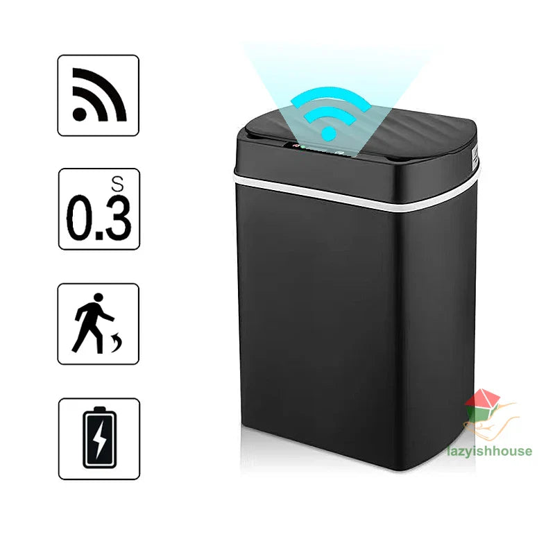 Smart Sensor Trash Can Rectangular Kitchen Bathroom