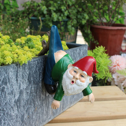 Statua gnomo da giardino appesa in resina ornamento esterno estate 2026 decorazione da giardino fantasiosa idea regalo