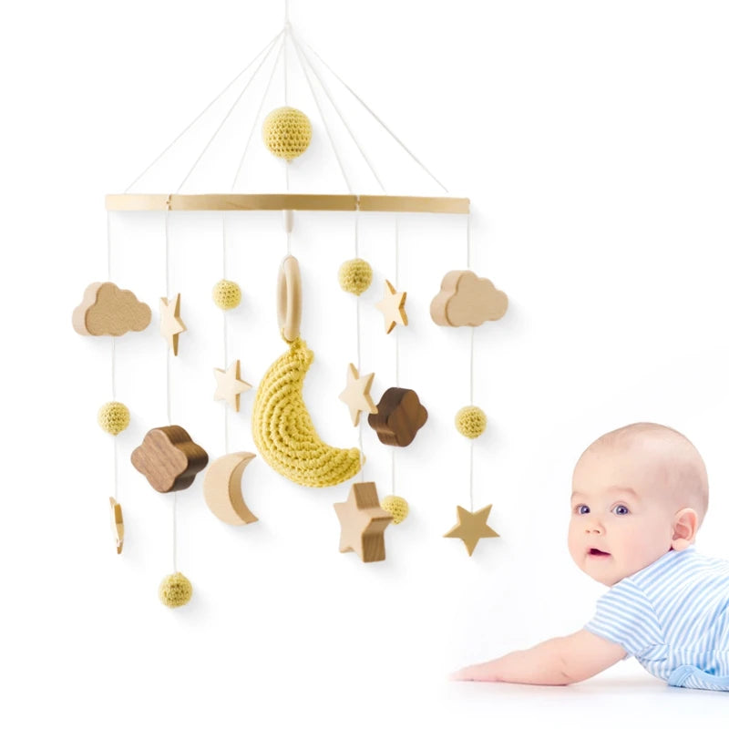 Hot Air Balloon Crib Mobile Newborn Sensory Toys Soothing