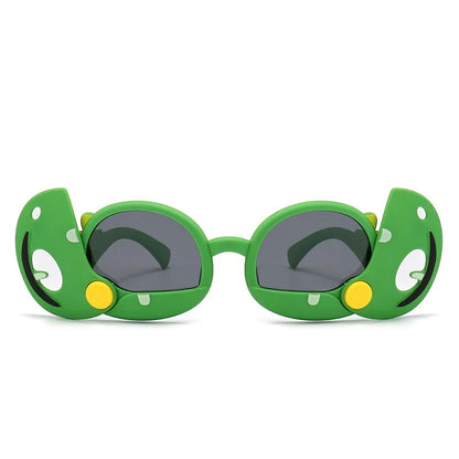 Polarized Kids Sunglasses Cartoon Dinosaur Frames Summer 2026 UV Protection Lightweight Silicone