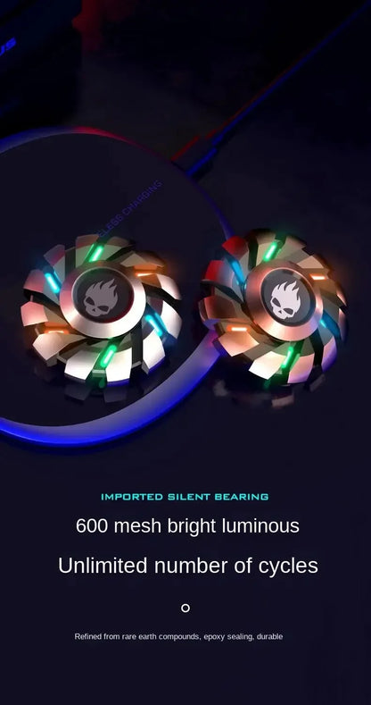 Fidget Spinner Metal Luminous EDC Rainbow Stress Toy