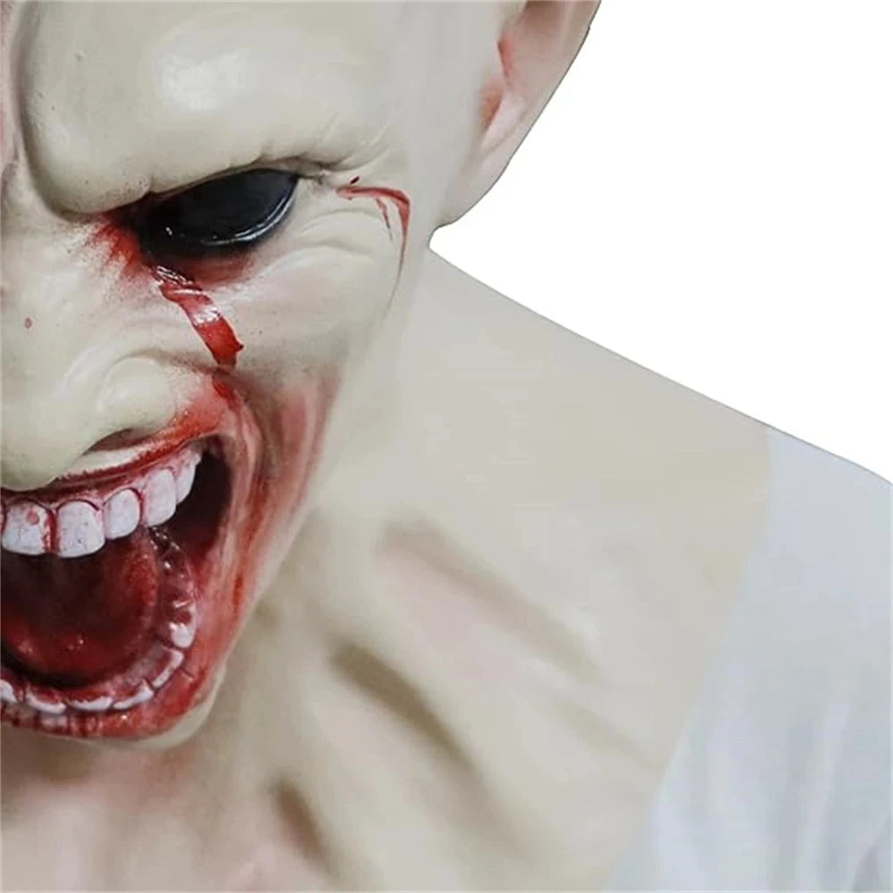 Griezelig latex zombiemasker dat het hele gezicht bedekt, horrormasker voor volwassenen, cosplayrekwisiet voor Halloweenfeesten, geïnfecteerd kostuum 2026