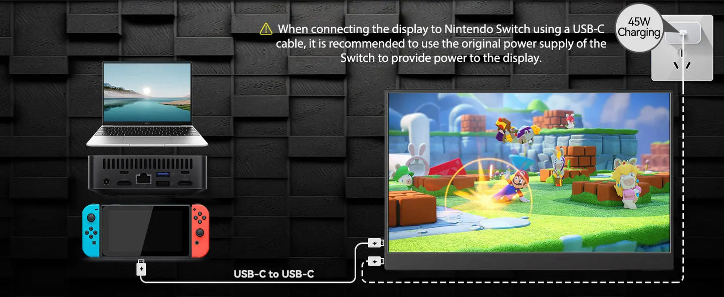 OLED 13,3 tommers bærbar skjerm 1 ms HDR 100 prosent DCI P3