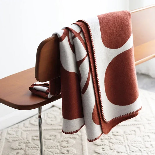 Jacquard Imitation Cashmere Throw Blanket – Soft Luxury Sofa Bedspread Nordic Geometric Shawl Home Decor 2026