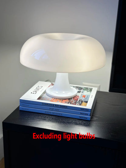 Japandi LED Mushroom Table Lamp Ivory Minimalist Bedside Lighting