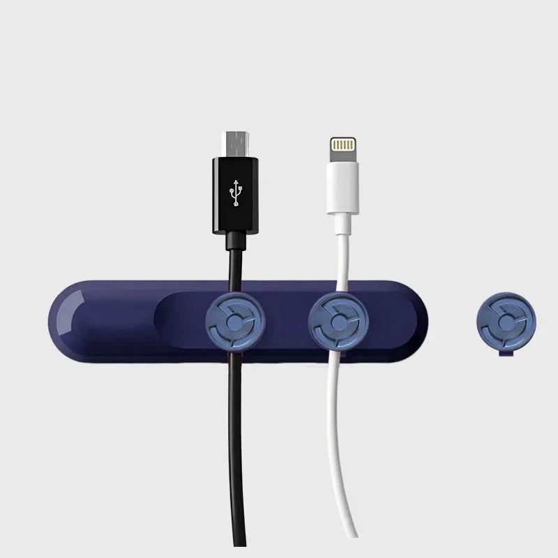 Organizzatore per cavi USB Clip in silicone per cavi Supporto da scrivania