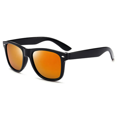 Classic Square Polarized Sunglasses for Men Women Retro Black Summer Driving Shades