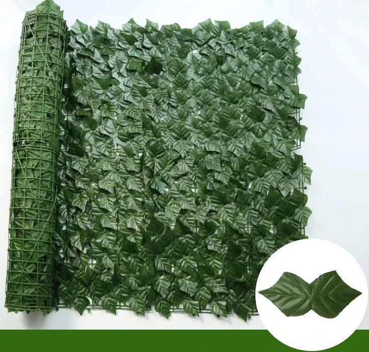 Faux Ivy Privacy Screen Panel - Indoor/Outdoor Green Leaf Garden Decoration for Home and Balcony