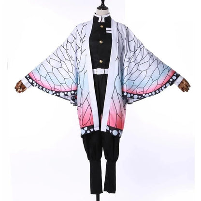 Demon Slayer Kochou Shinobu Kimono Cosplay Costume Set with Wig for Kids Adults Halloween 2026