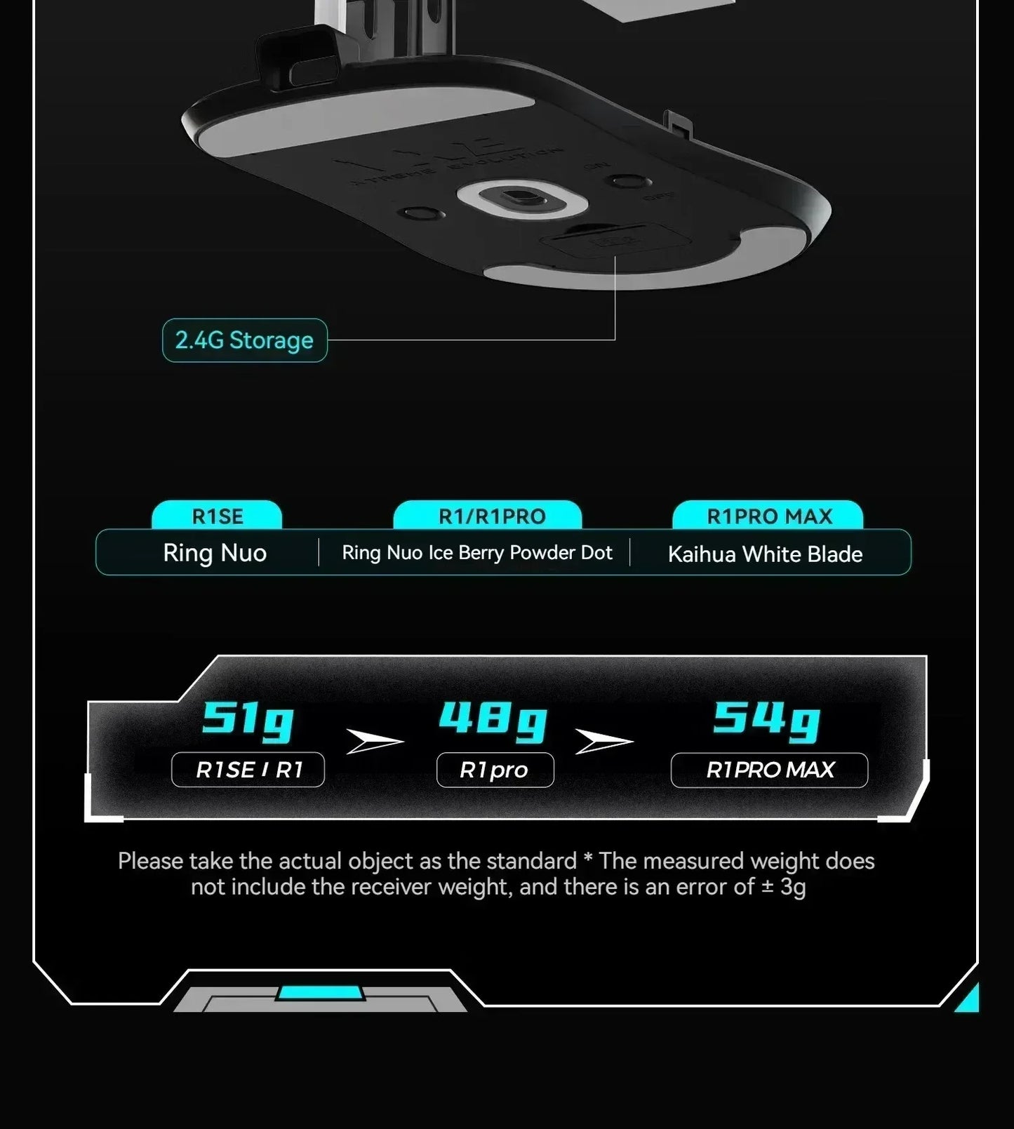 Gaming Mouse Wireless Lightweight Ambidextrous 26000 DPI