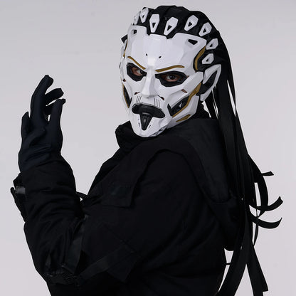 JAUPTO punk Witcher PVC-cosplaymasker voor het hele gezicht, hoogwaardig feestattribuut, Halloweenaccessoire 2026