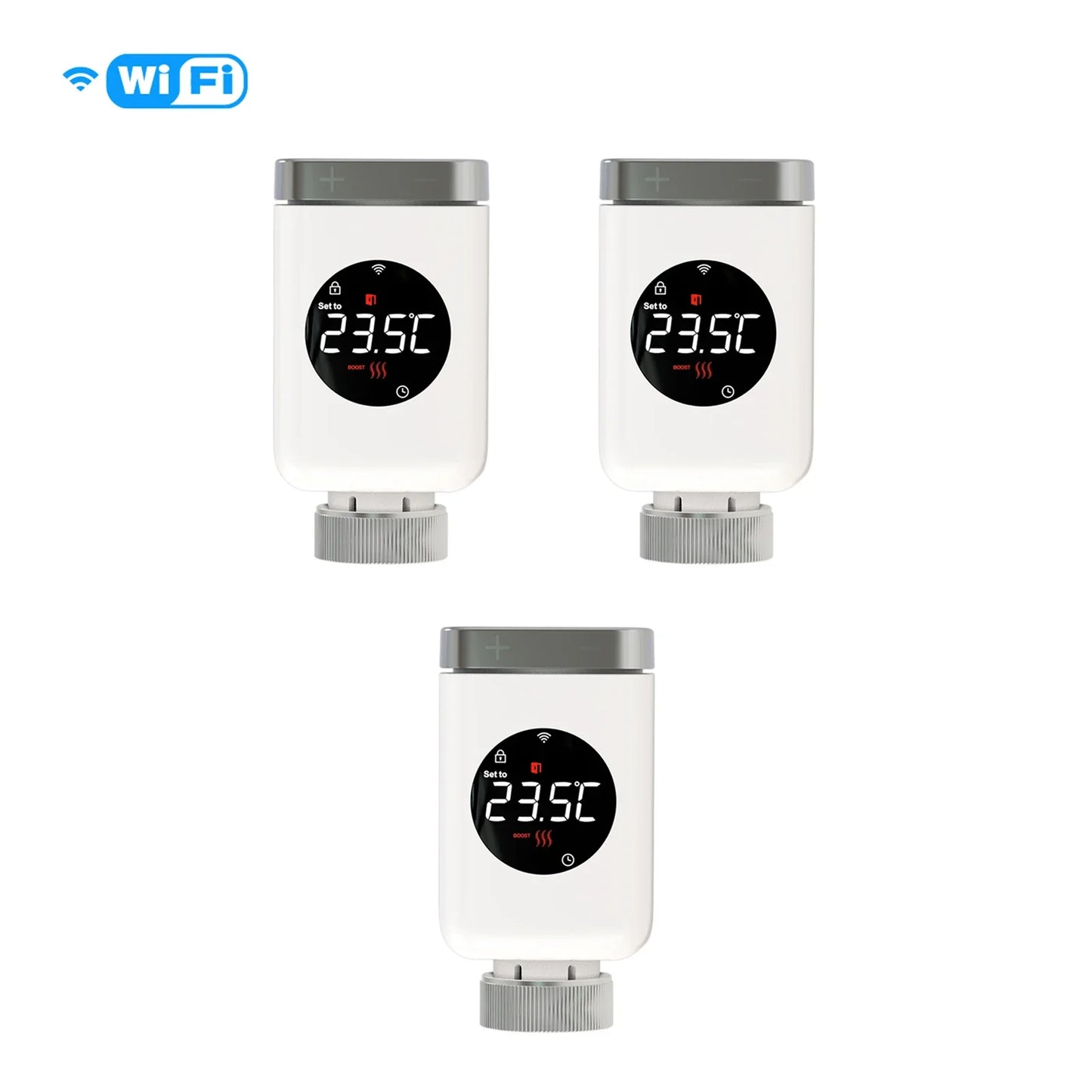Smart termostat radiatorkontrolventil TRV med WiFi ZigBee app fjernbetjening energibesparelse efterår 2025